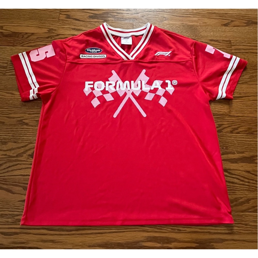 Formula 1 F1 Racing Jersey Red Worldwide Tour Hybrid Apparel Womens XL
